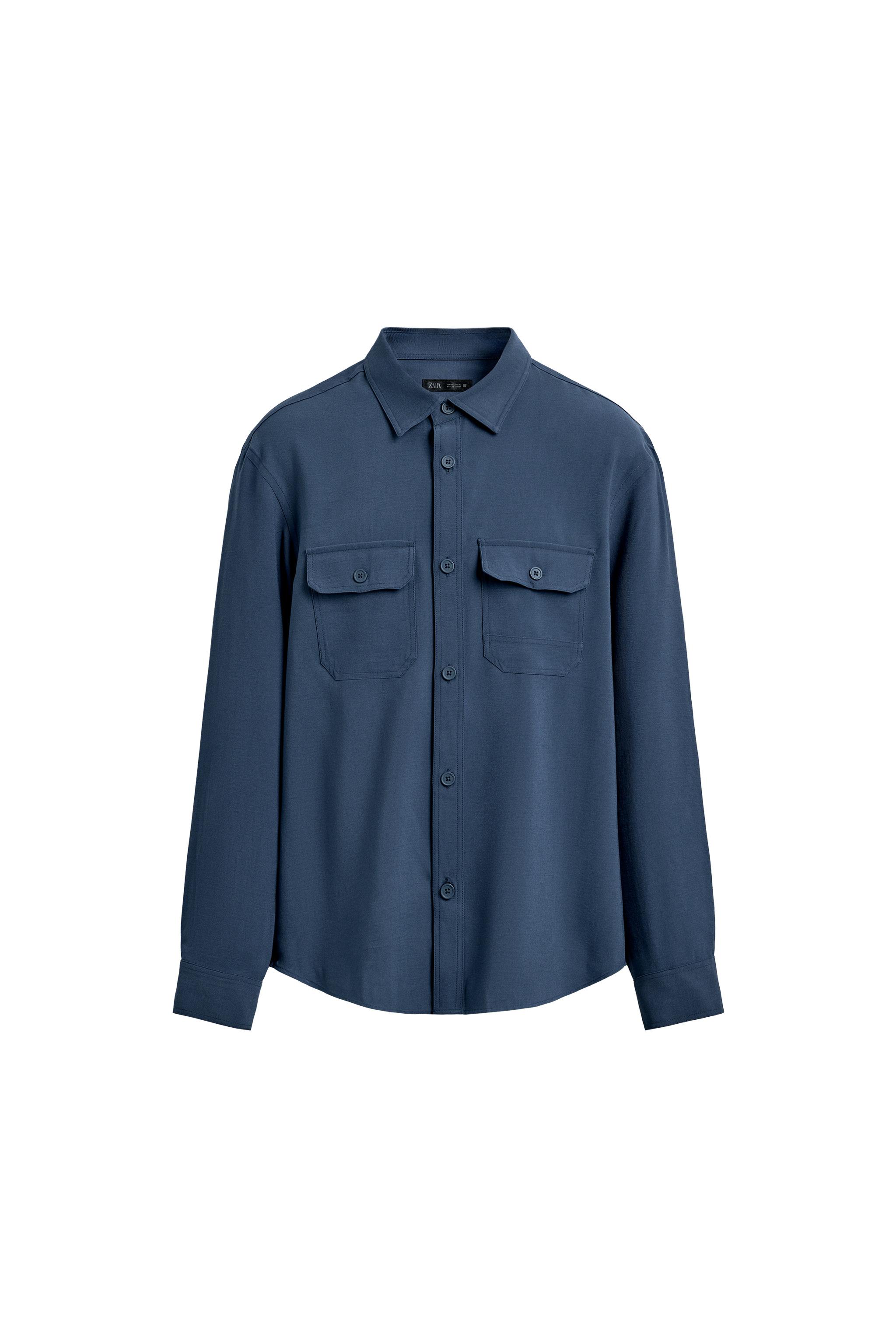 FLOWY POCKET SHIRT - Blue | ZARA United States