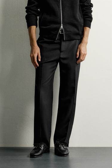 PANTALON REGULAR FIT 100% LAINE - Noir de Zara