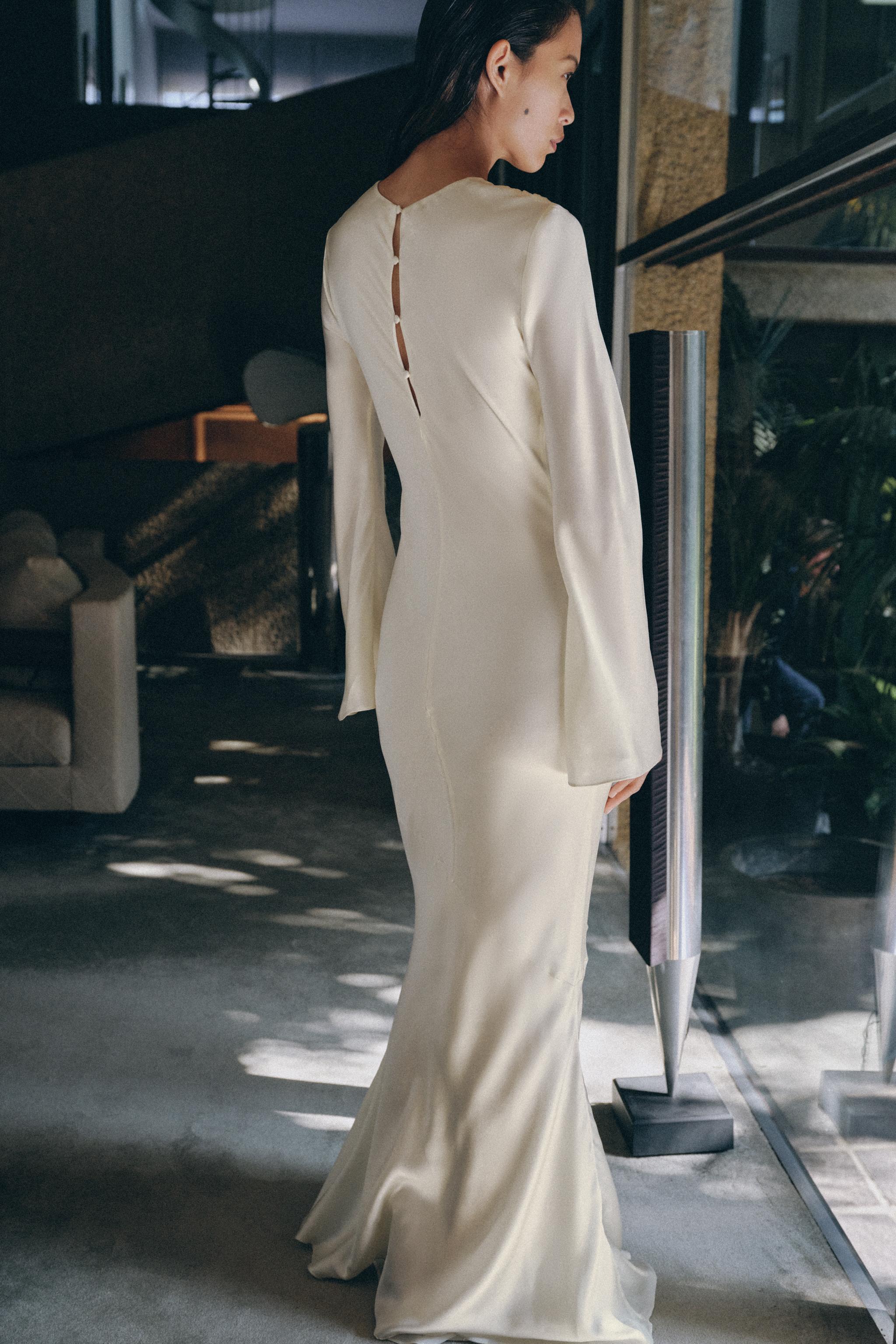 100% SILK DRAPED DRESS