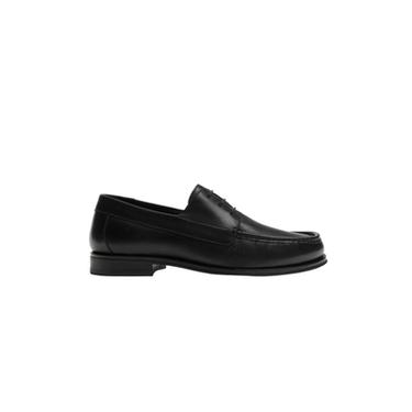 LEATHER DECK SHOES - Black by Zara