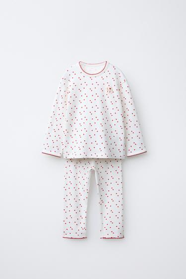 1 1/2-6 YEARS/ HEART PYJAMAS - Ecru by Zara
