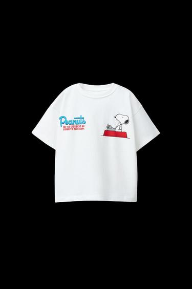 SNOOPY PEANUTS™ PRINT T-SHIRT - White by Zara - Image 0