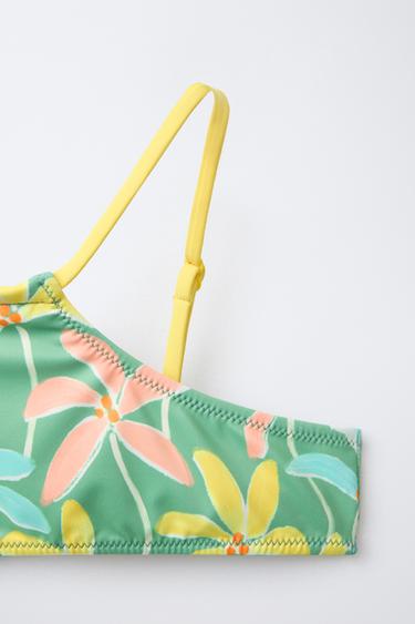 6-14 YEARS/ PALM TREE BIKINI - Green by Zara - Image 2