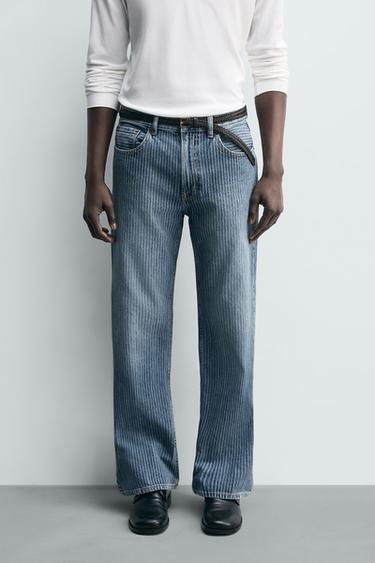 STRUCTURED STRAIGHT-LEG BOOTCUT JEANS - Light blue by Zara