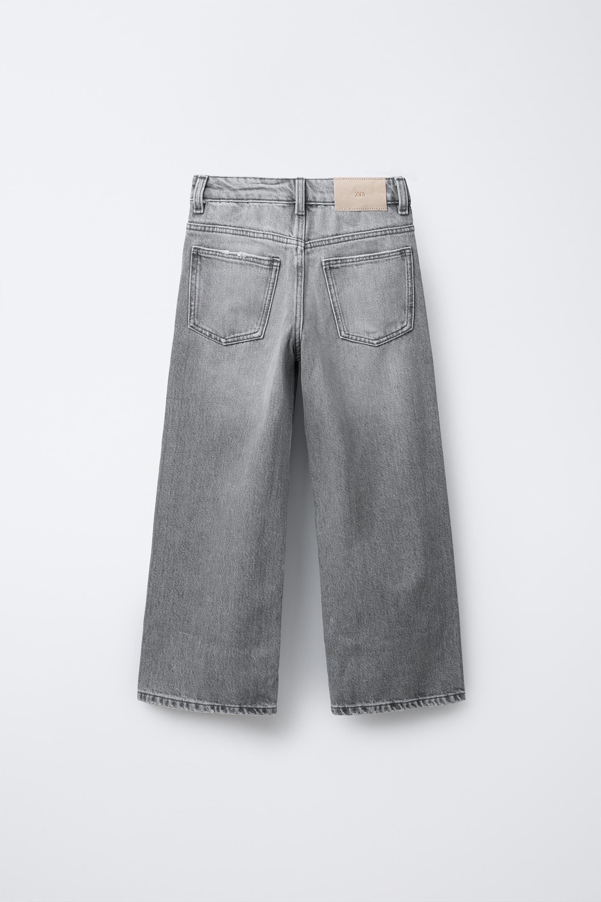 WIDE-LEG JEANS - Grey | ZARA New Zealand