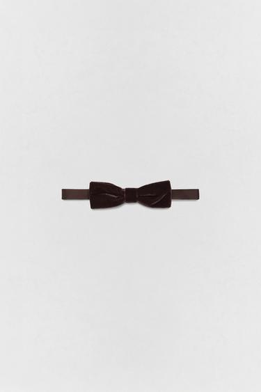 ベルベット蝶ネクタイ SOSHIOTSUKI x ZARAブラウンZaraのベルベット蝶ネクタイ SOSHIOTSUKI x ZARA - ブラウン
