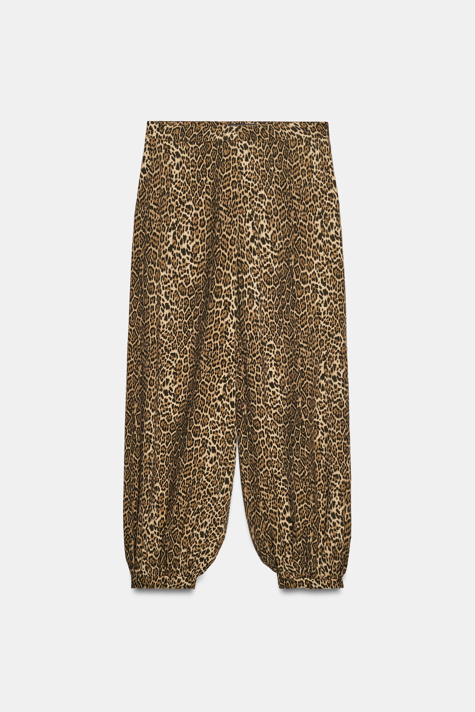Animal Print Sarouel Trousers