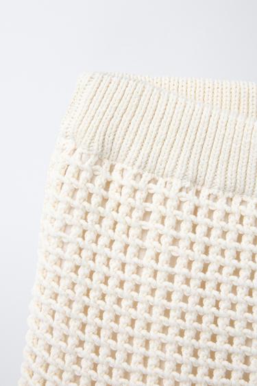 SEA PATCH KNIT SKIRT - Ecru by Zara - Image 2