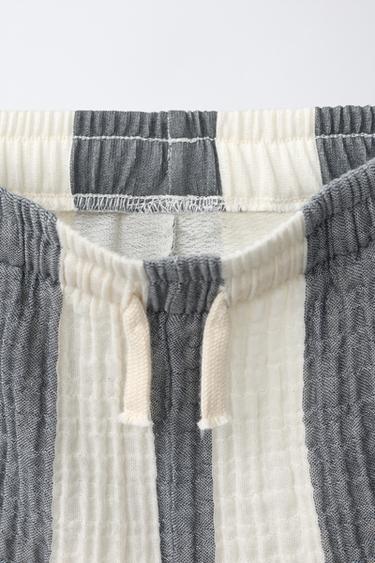 STRIPED BERMUDA SHORTS - Grey / Natural by Zara - Image 2