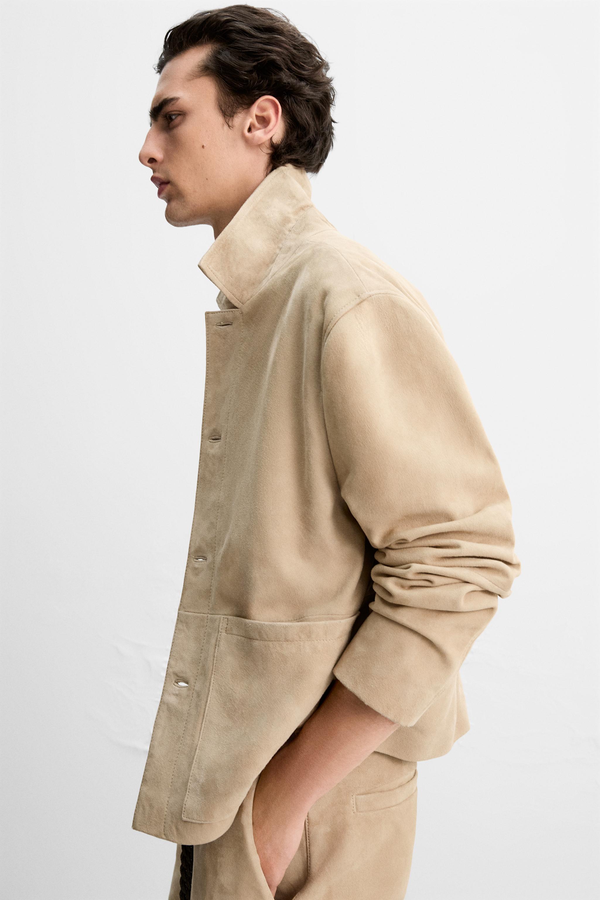 【ZARA】レギュラーフィット スエードレザーシャツ 5388/111/700 05388111700-p.jpg?ts=