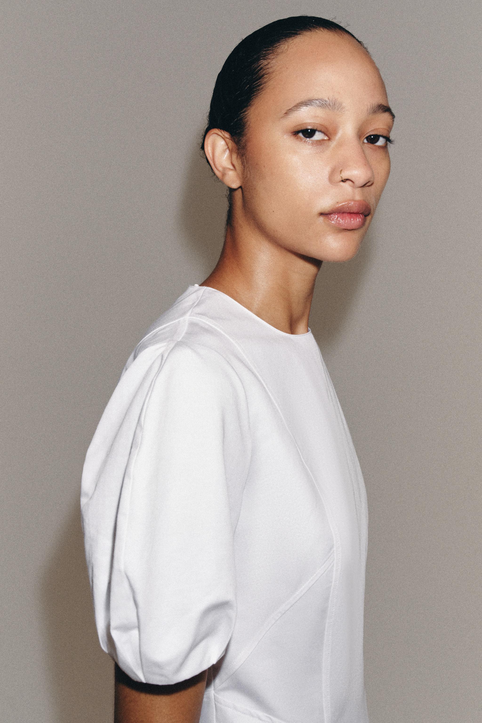 ZW COLLECTION LINEN BLEND MIDI DRESS - White | ZARA United States ZW COLLECTION LINEN BLEND MIDI DRESS - White | ZARA United States