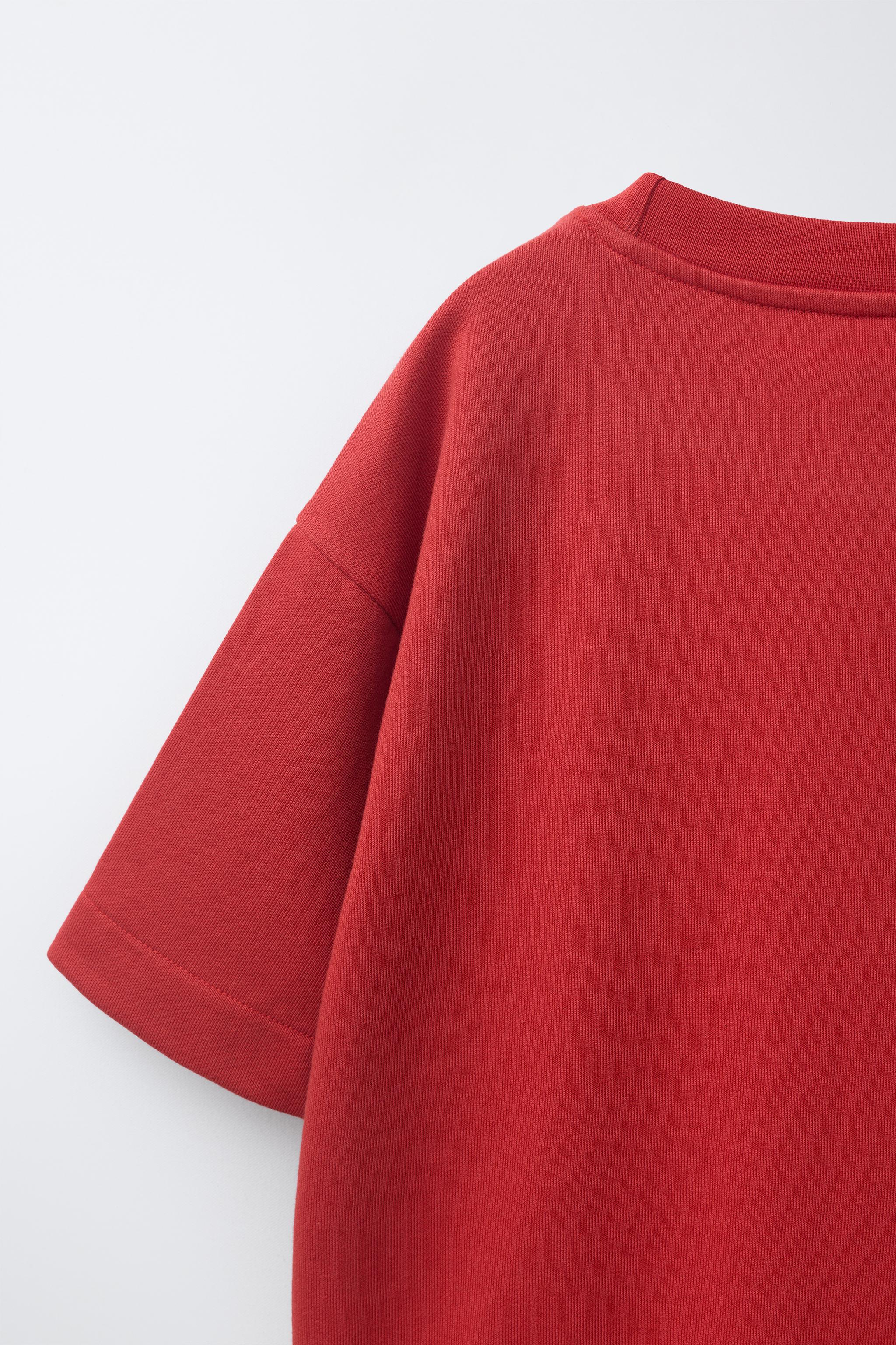 SHORT SLEEVE TEXT SWEATSHIRT