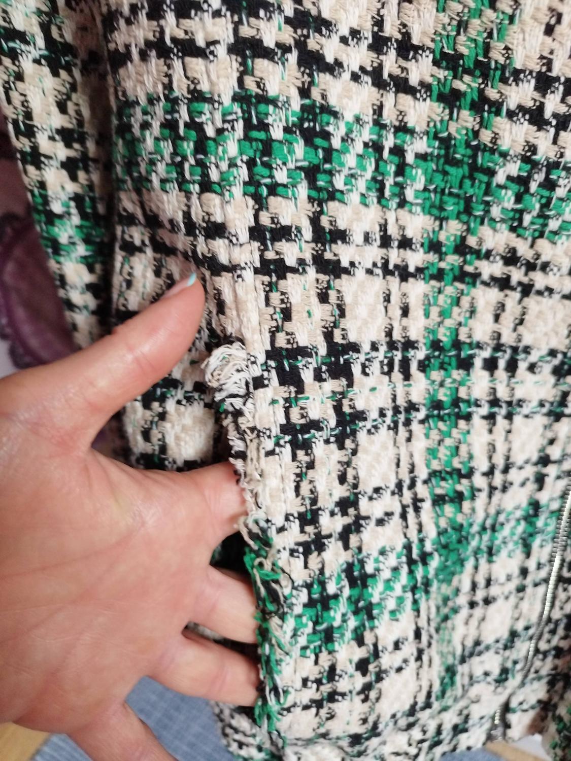 CHECK TEXTURED BOMBER JACKET - Image 3