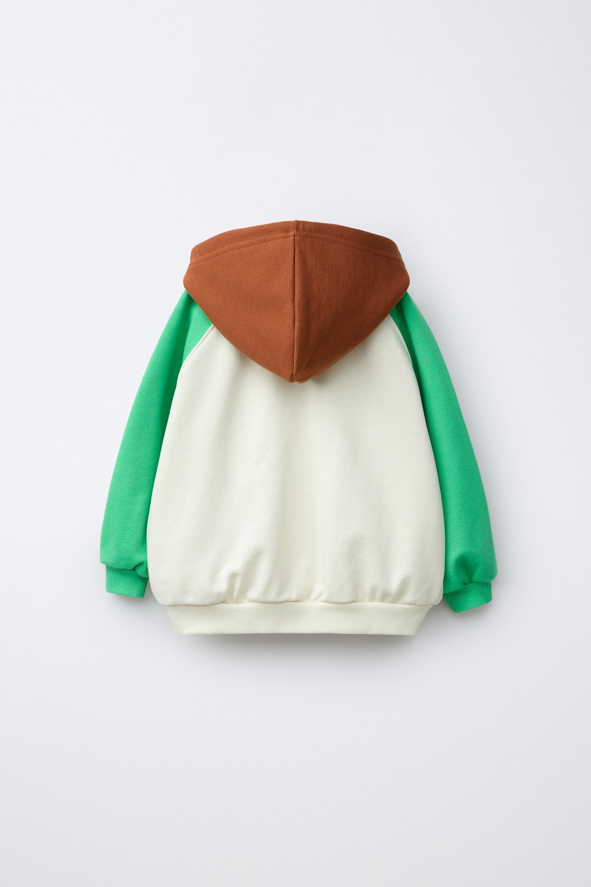 SWEAT COLOR BLOCK À FLEUR BRODÉE