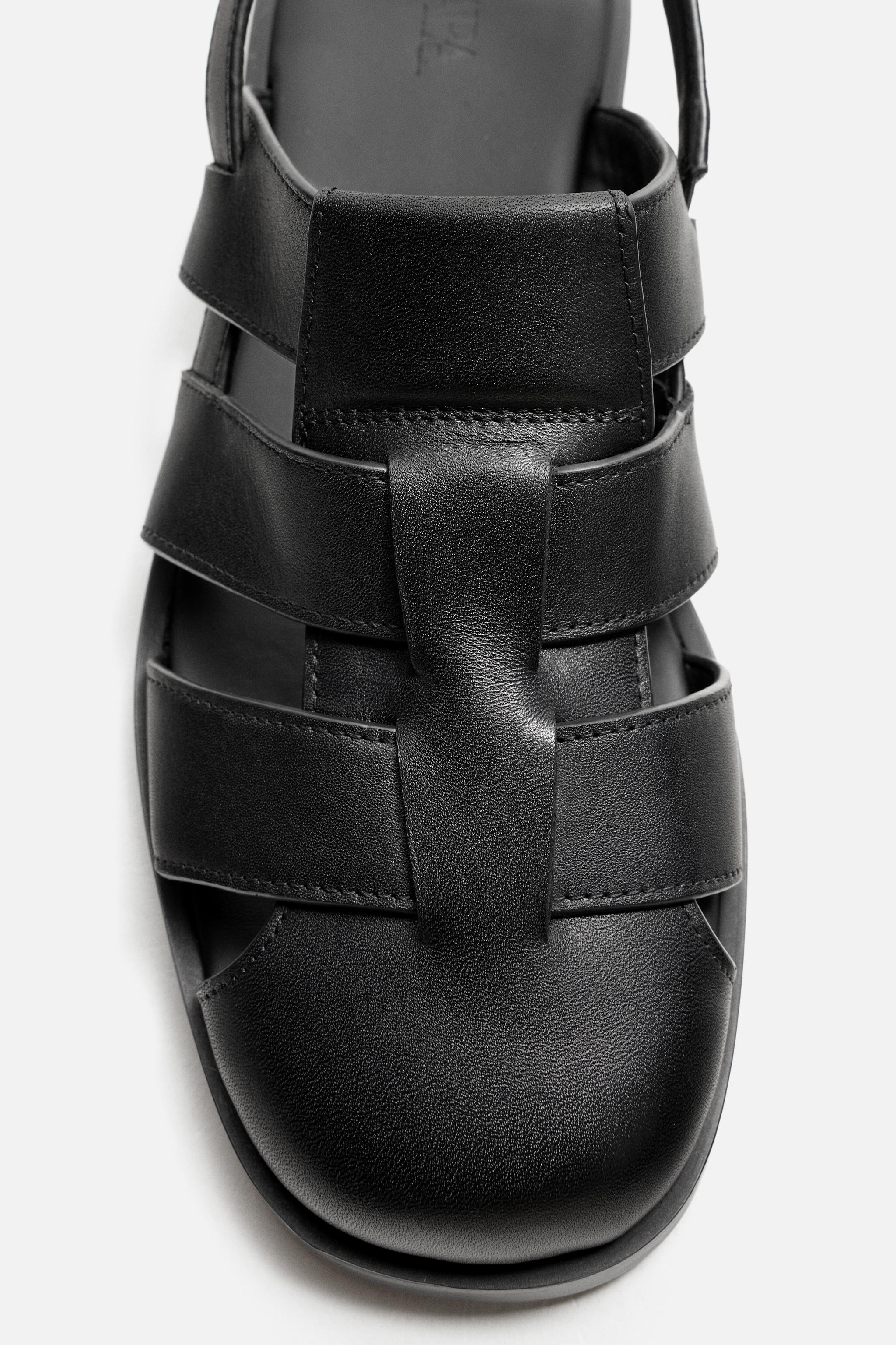 SANDALES STYLE PLAGE EN CUIR