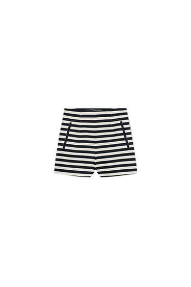 BERMUDASHORTS MIT HOHEM BUND - Gestreift von Zara - Bild 0