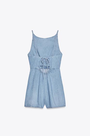 COMBI-SHORT EN DENIM TRF - Bleu clair de Zara - Image 6