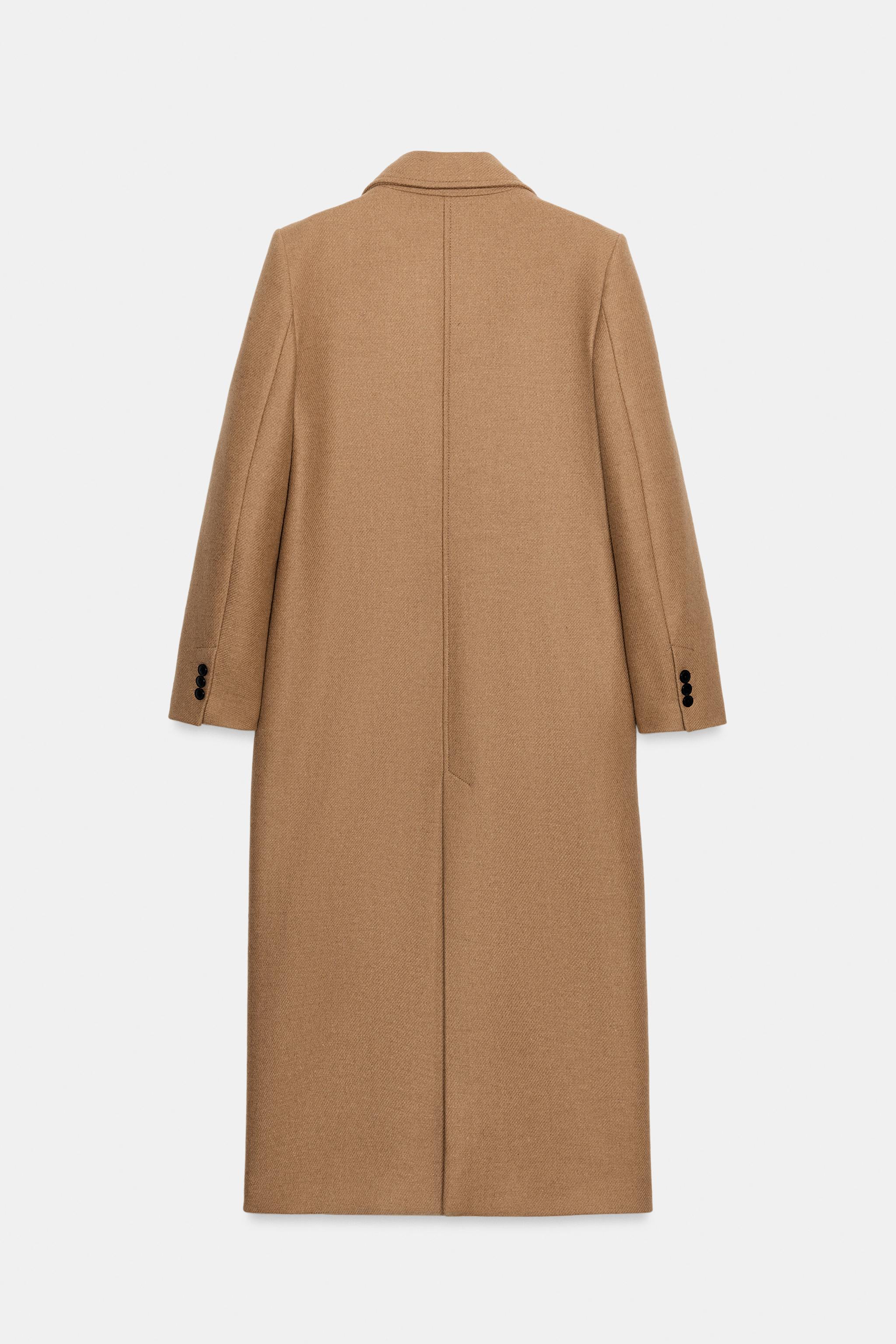 ZW COLLECTION WOOL BLEND COAT - camel | ZARA Australia