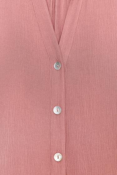 CHEMISE MANCHES COURTES EFFET FROISSÉ - MARSALA de Zara - Image 6