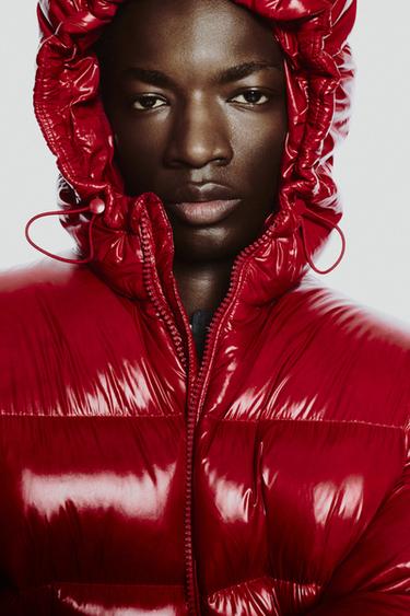 100% FEATHER WATER-REPELLENT PUFFER JACKET - Red by Zara