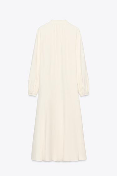 ROBE À NŒUDS ZW COLLECTION - Blanc cassé de Zara - Image 6
