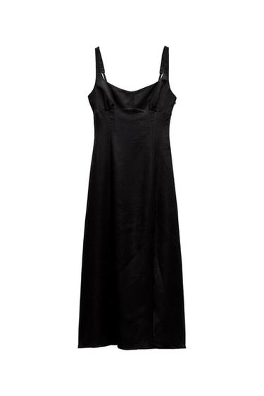 100% LINEN LONG STRAPPY DRESS