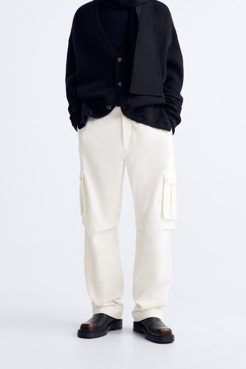 White Pocket Detail Cargo Trousers  White cargo pants, Clothes, Pants for  women