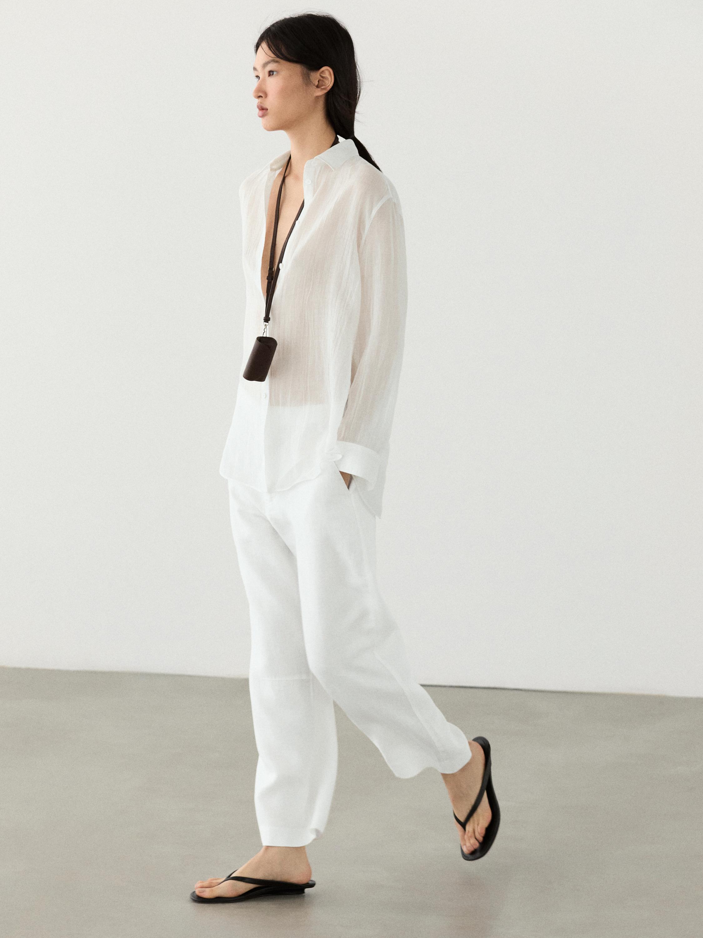Pantalon fluide 100 % lin