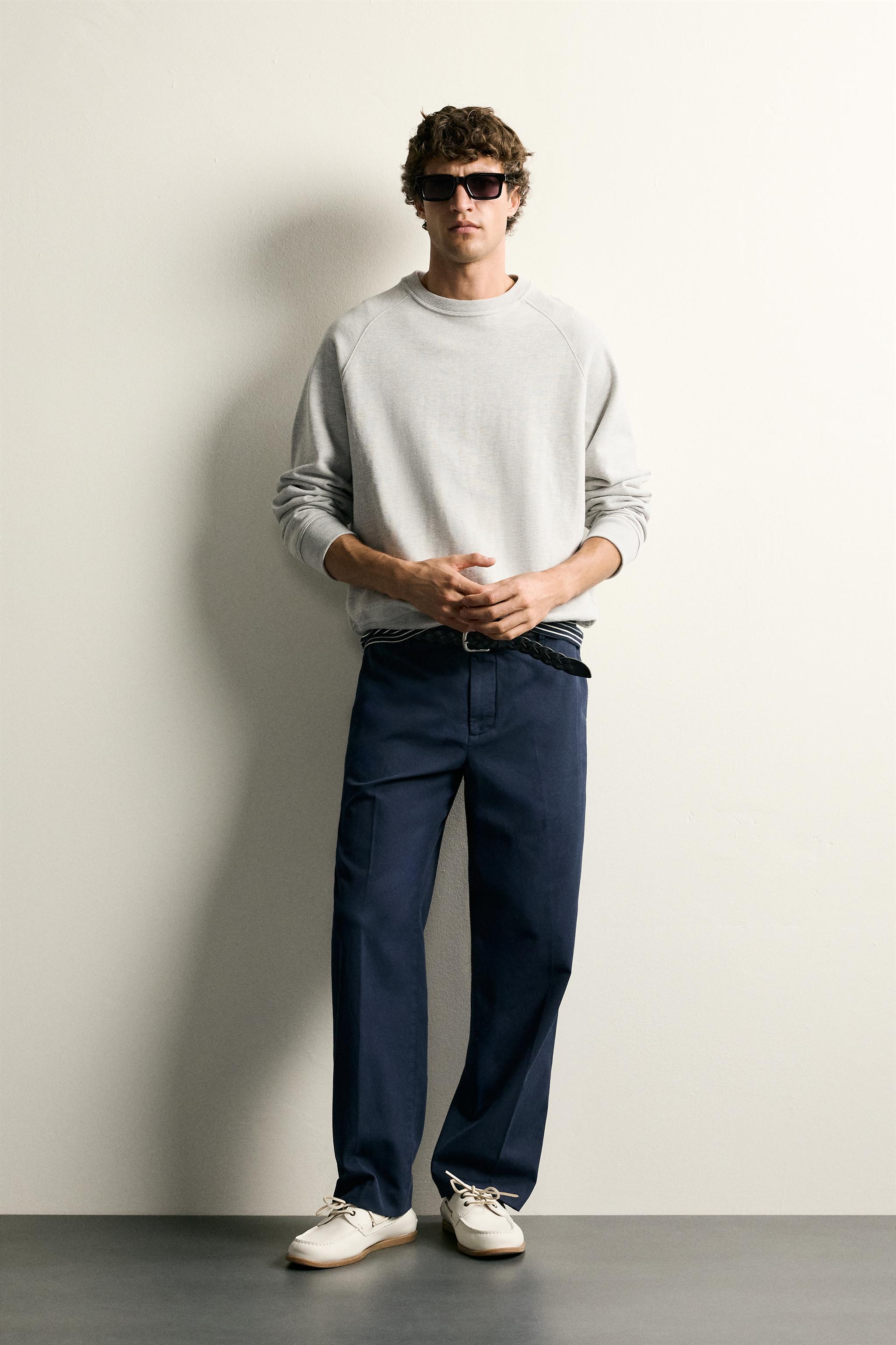 リラックスフィット ウォッシュドパンツ - ブルー | ZARA Japan / 日本