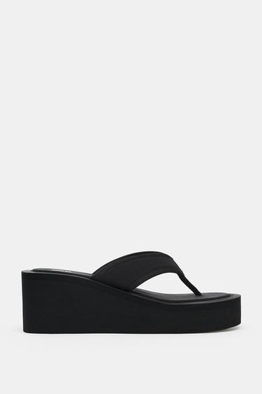 Zara PLATFORM SANDALS - Black