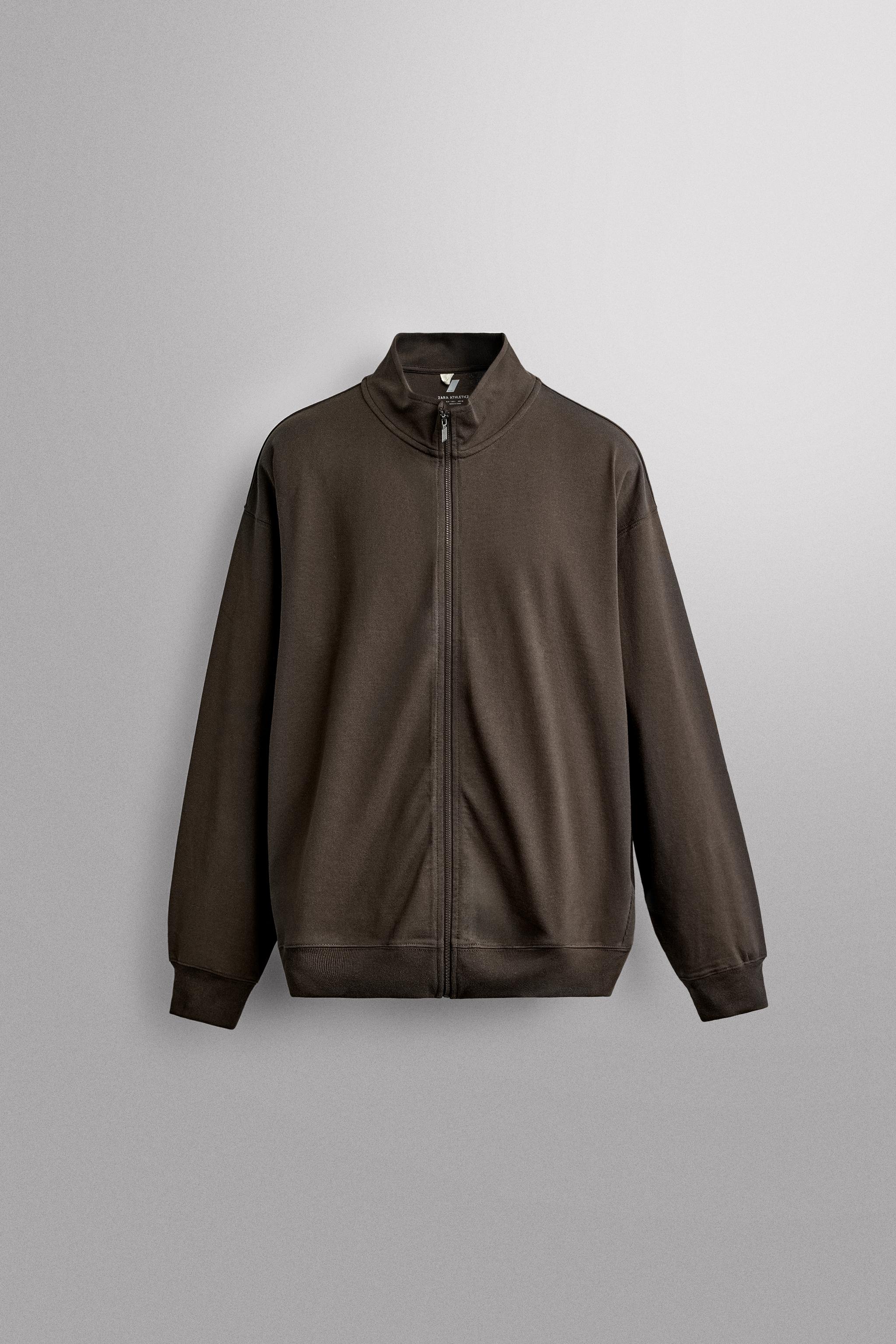 Мужские худи Zara RELAXED FIT ZIP-UP SWEATSHIRT — фото 6