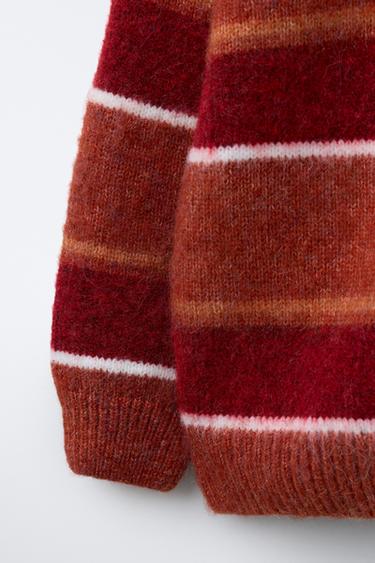 JERSEY PUNTO RAYAS - Rojo de Zara