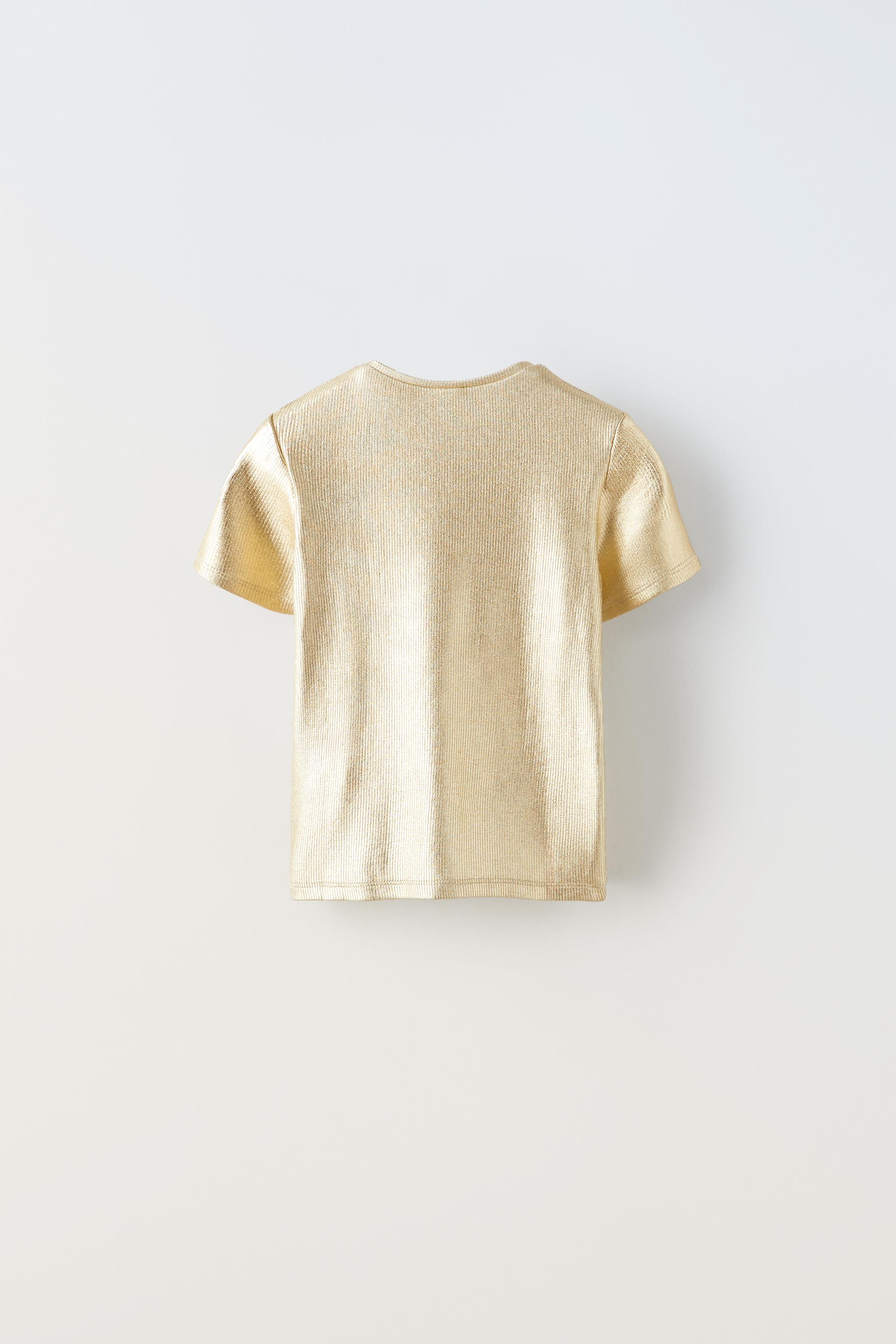 Zara sales gold shirt