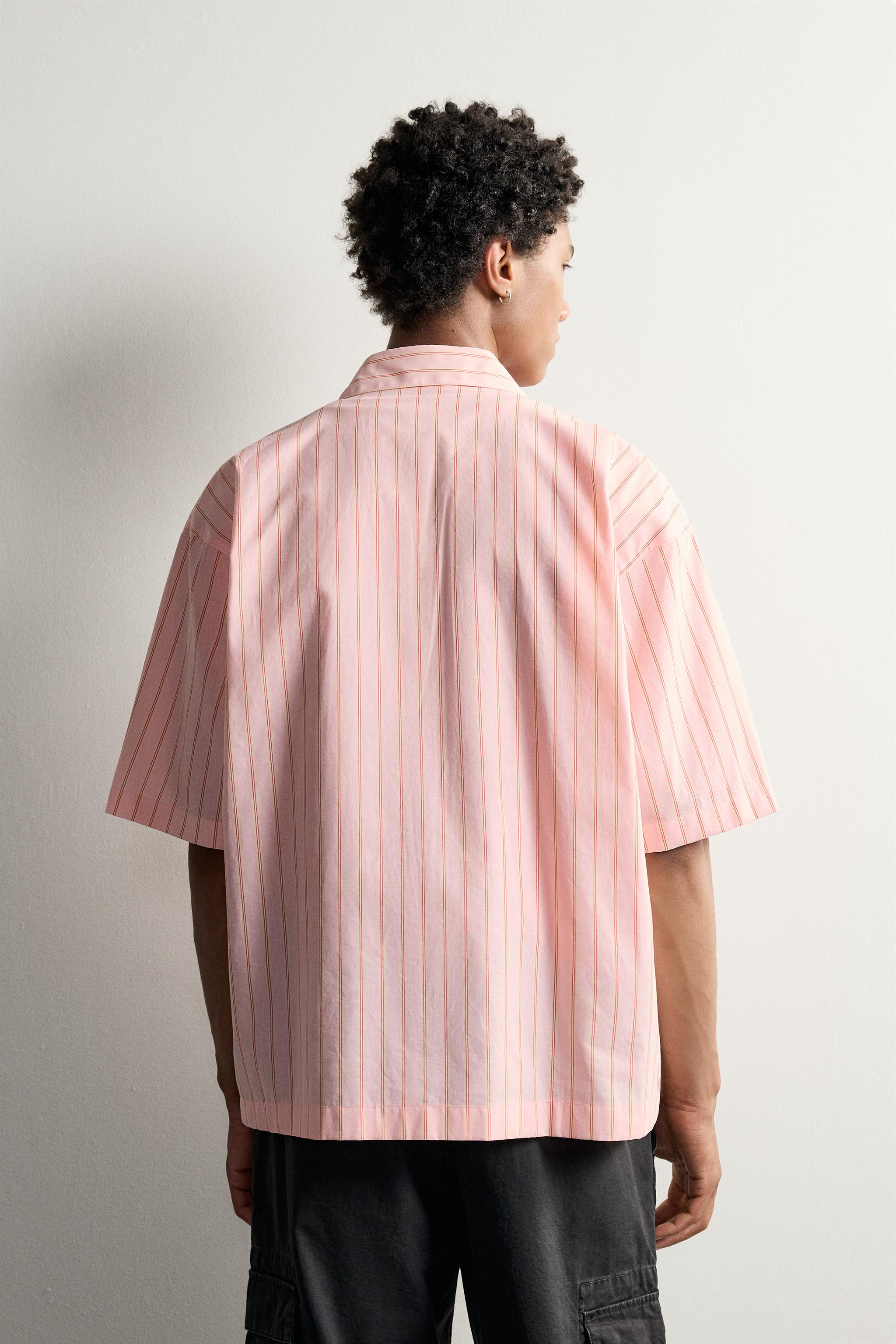 CHEMISE COUPE DÉCONTRACTÉE RAYURES INSCRIPTION