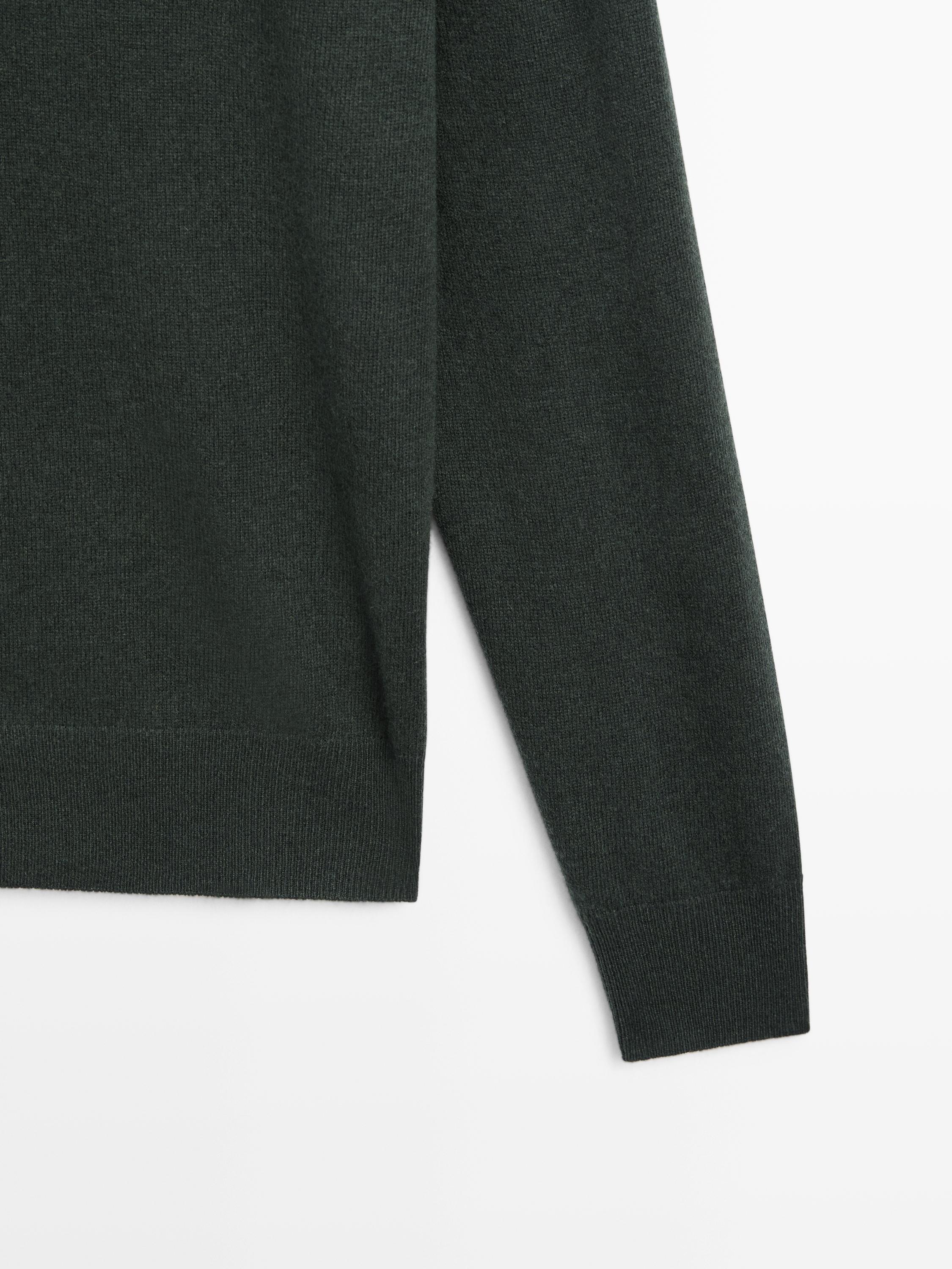 Wool blend crew neck sweater