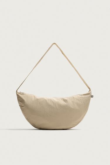 BOLSO HOMBRO TEJIDO - Blanco Crudo de Zara