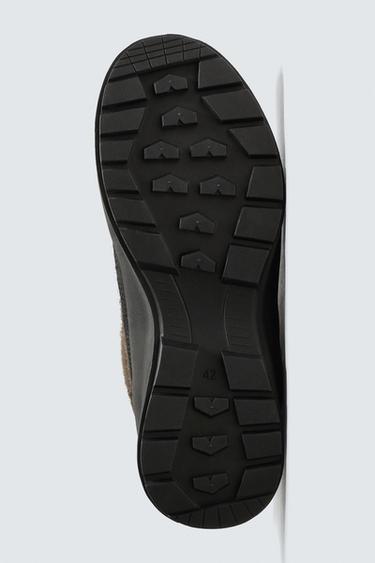 LEATHER TREK TRAINERS - Brown by Zara - Image 6