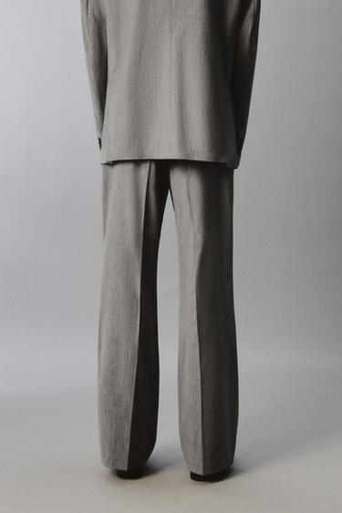 PANTALON DE COSTUME FLARE À RAYURES - Gris de Zara - Image 2