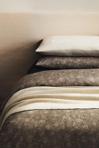 FLORAL PRINT DUVET COVER - Beige by Zara