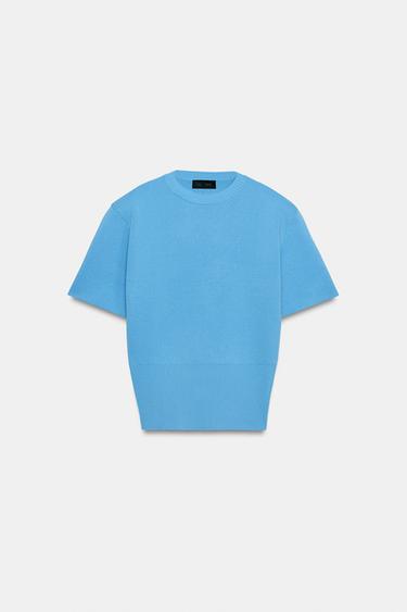 TOP PUNTO HOMBRERAS - Azul de Zara