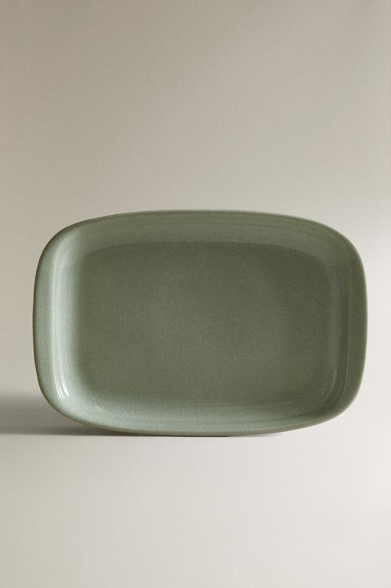TRAVESSA DE GRÉS ESMALTADO - Verde-água da Zara - Imagem 0