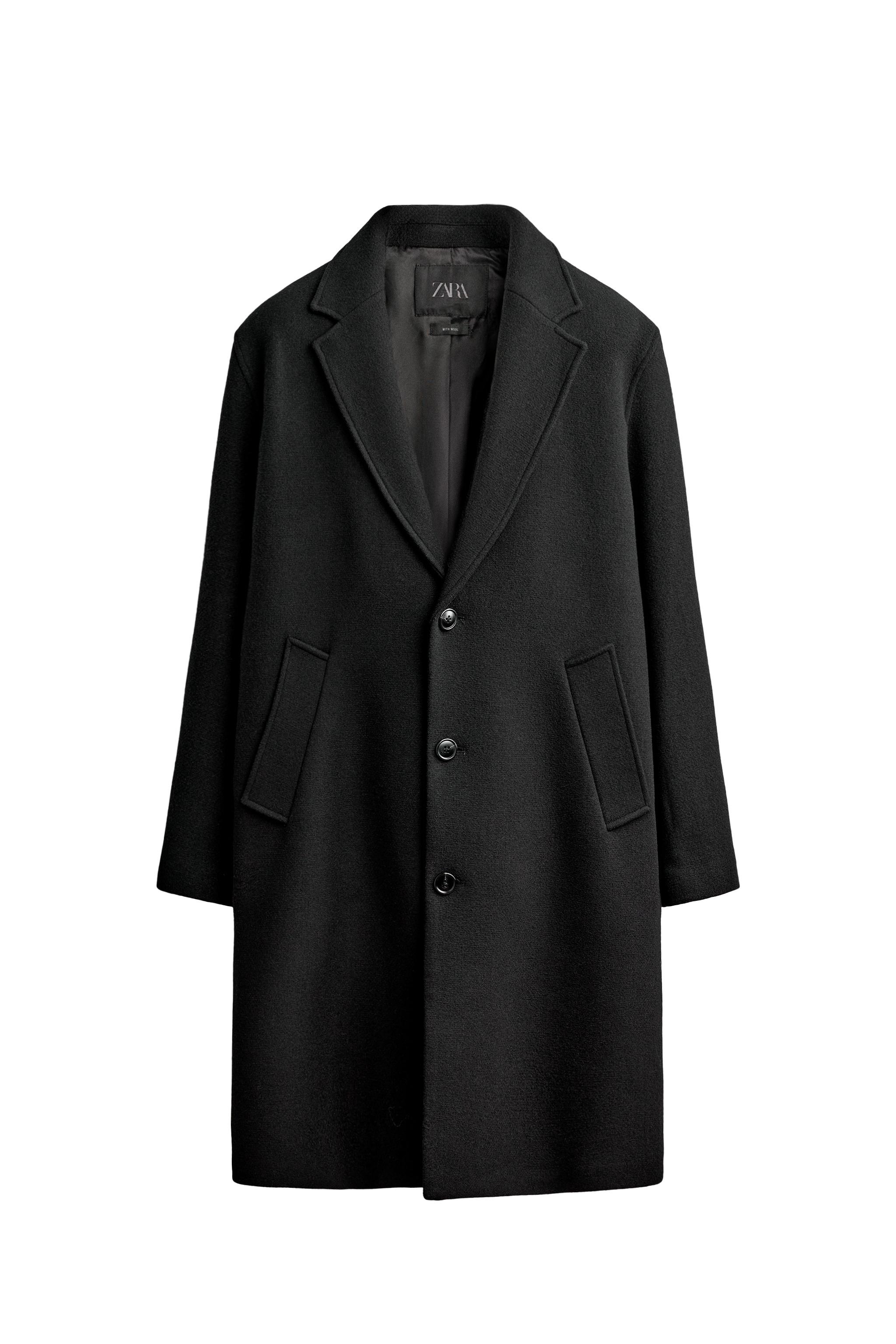 RELAXED FIT WOOL BLEND COAT