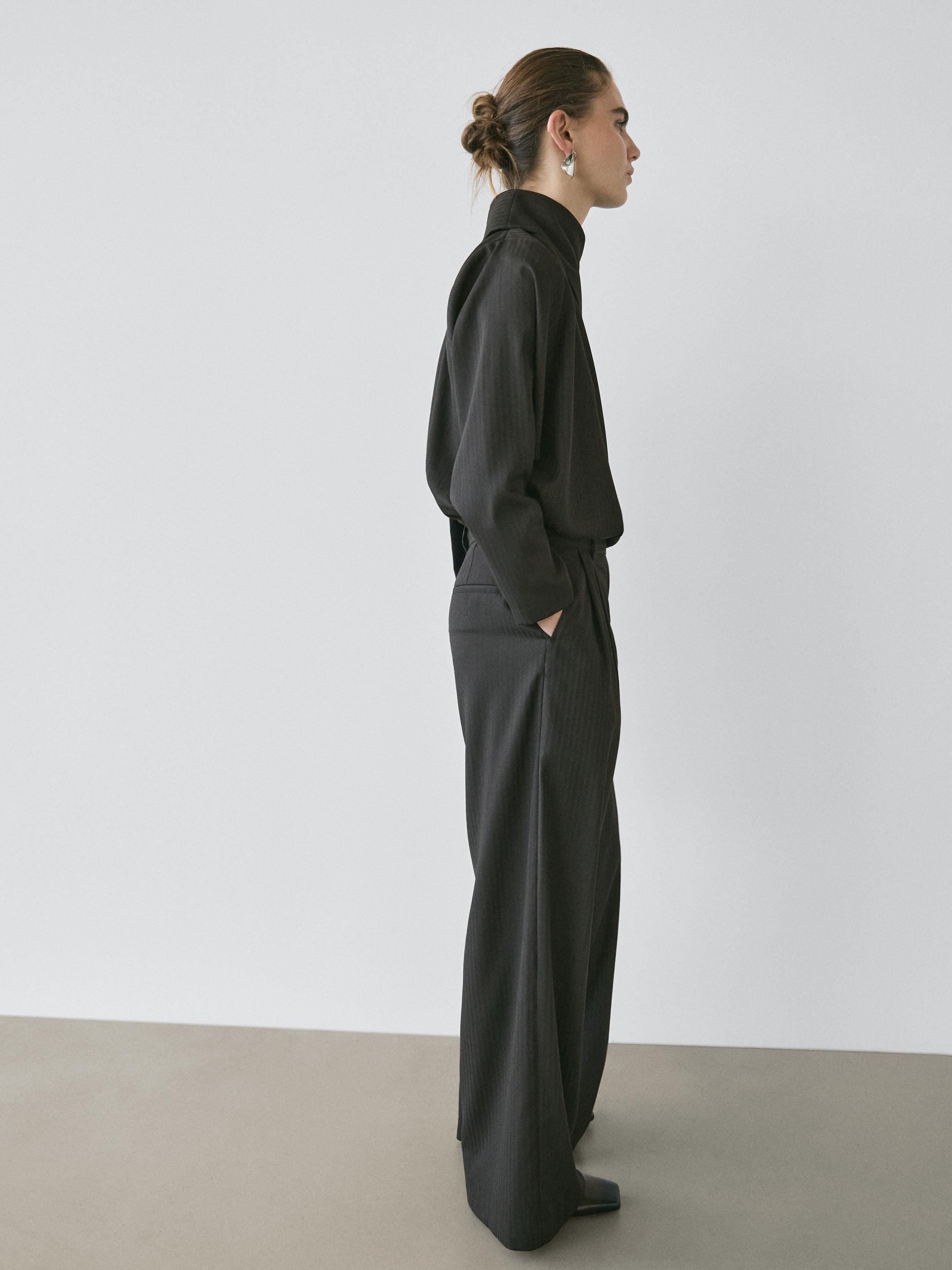 Striped blouse with cape detail - STUDIO