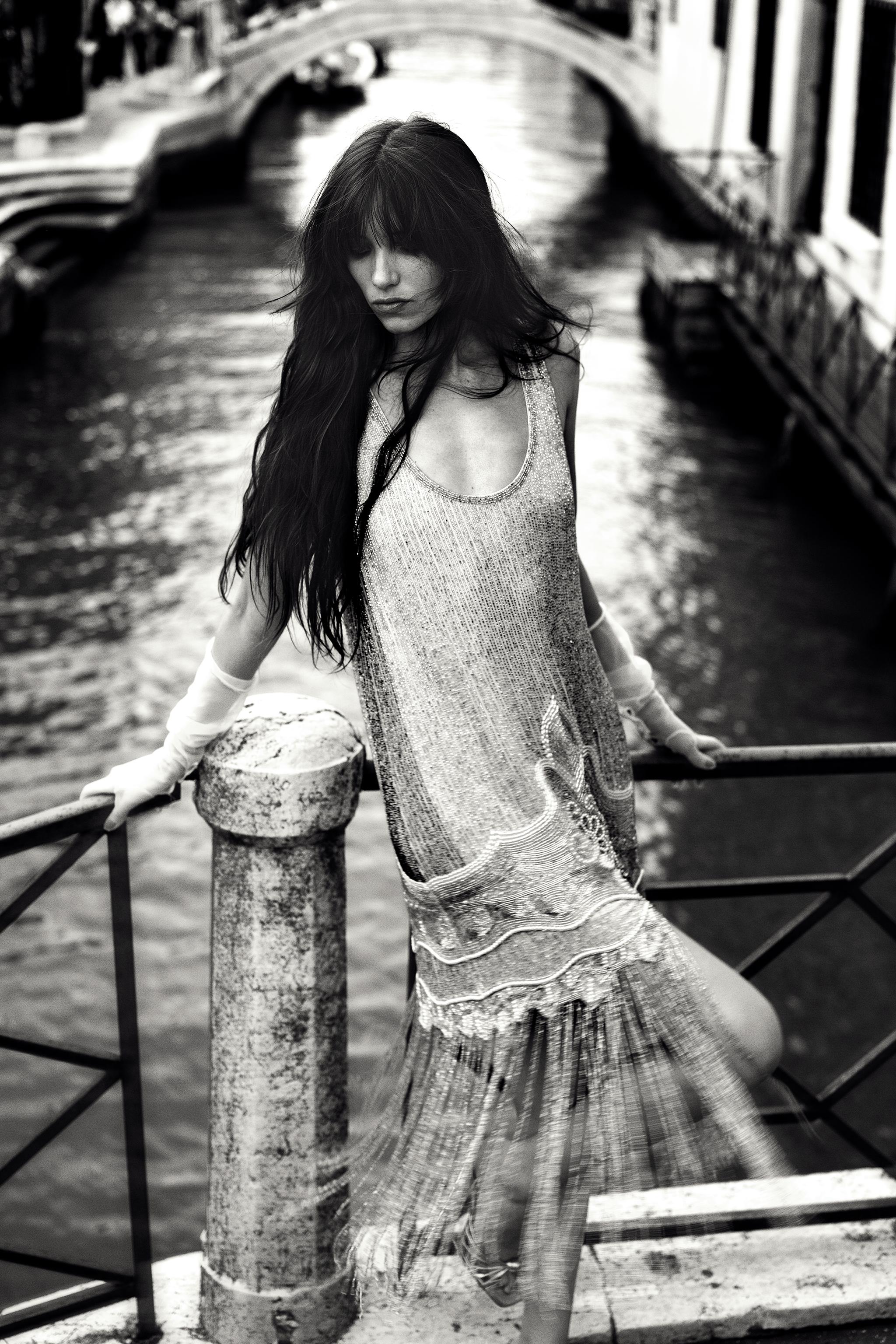 ZW COLLECTION LIMITED EDITION BEADED FRINGE STRAPPY DRESS
