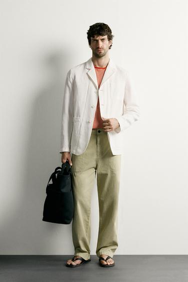 SOBRECAMISA REGULAR FIT BOLSILLOS - Blanco de Zara - Imagen 0