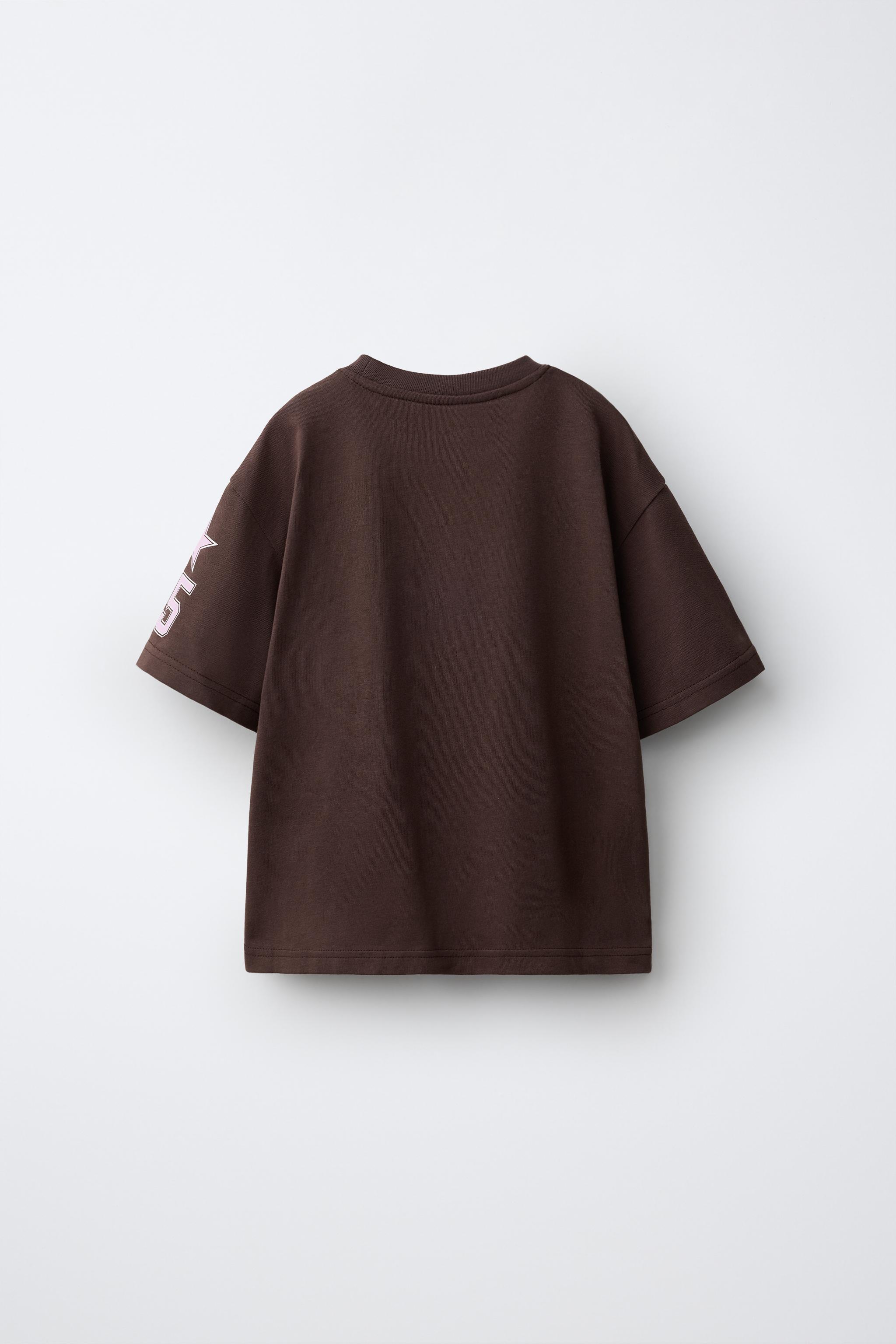 Детские футболки Zara HEAVY WEIGHT GRAPHIC T-SHIRT — фото 3