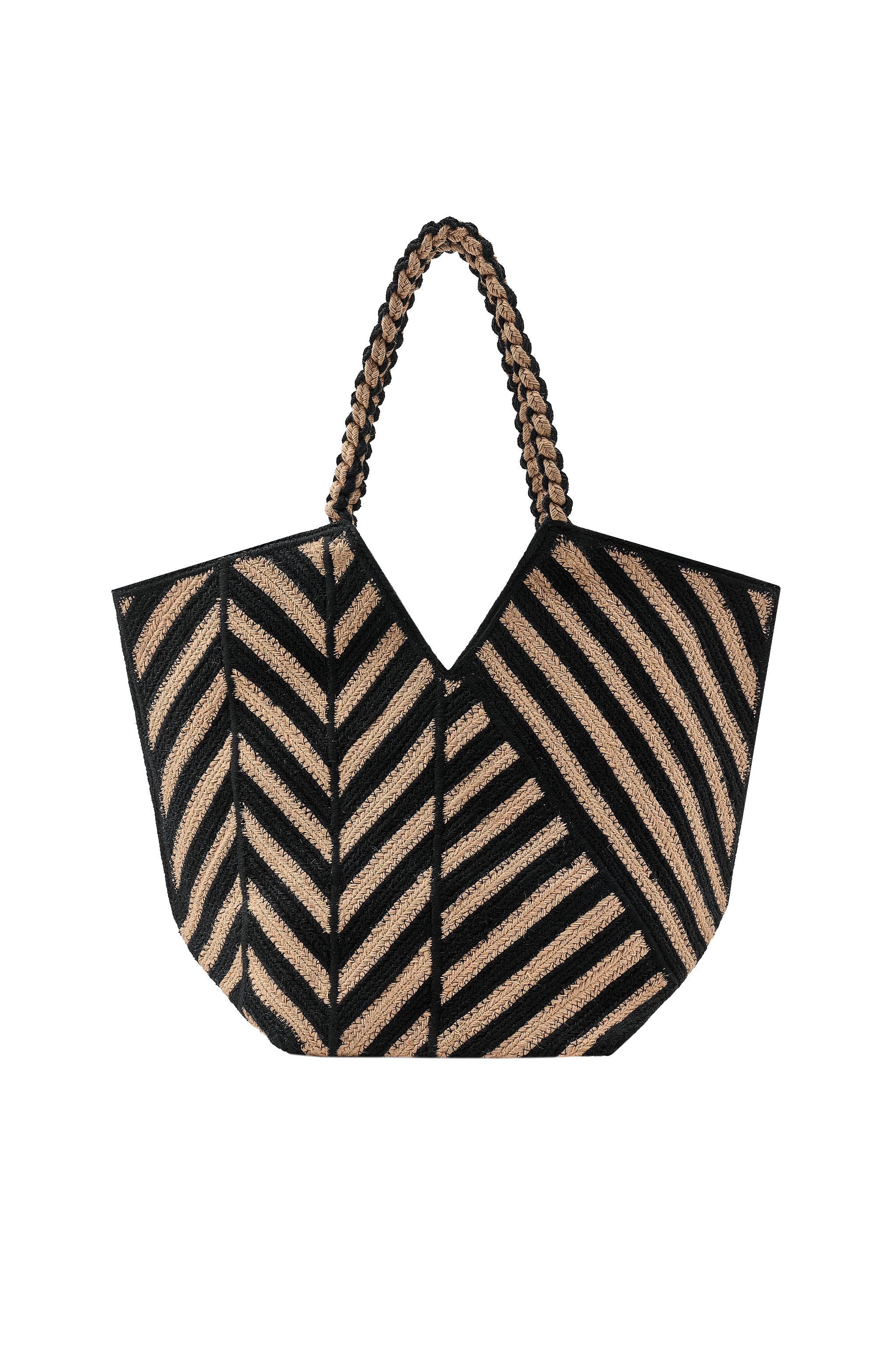 BOLSO RAYAS YUTE 100%