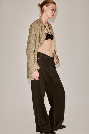 JEANS ZW COLLECTION BAGGY TIRO MEDIO - Marrón de Zara