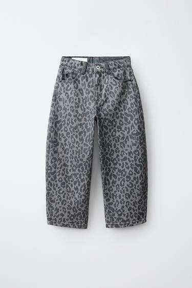 JEAN BARREL ANIMAL PRINT ET STRASS - Pierre de Zara
