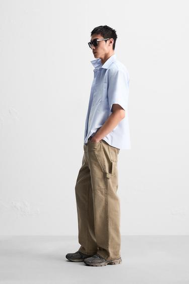 TEXTURED OXFORD SHIRT - Light sky blue by Zara - Image 3